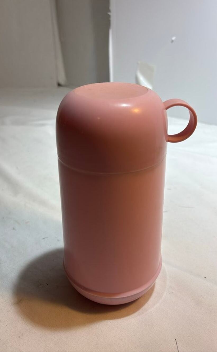 Vintage Pink Sanrio Thermos with Handle